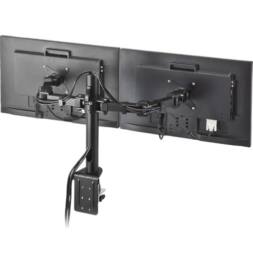 サンワダイレクト モニターアーム デュアルモニター対応 2画面 3関節 クランプ固定 100 LA 030 0 e 88939 b