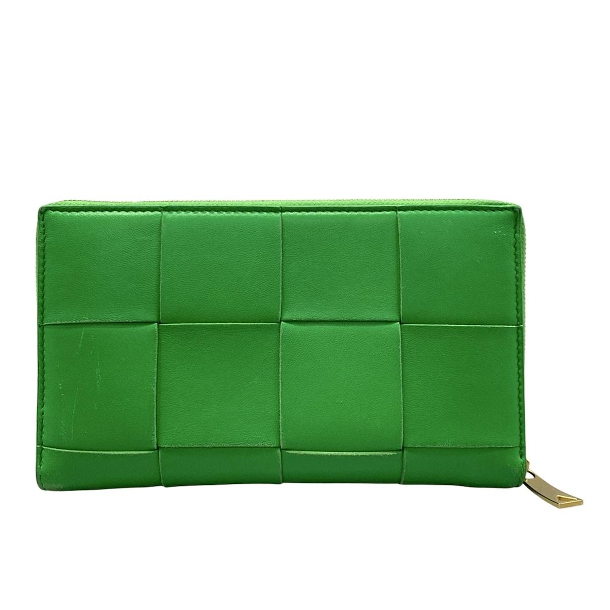 近年モデル✨BOTTEGAボッテガ 長財布 ラウンドファスナー グリーン BOTTEGA VENETA(ボッテガヴェネタ) 長財布 カセット ラウンドジップ