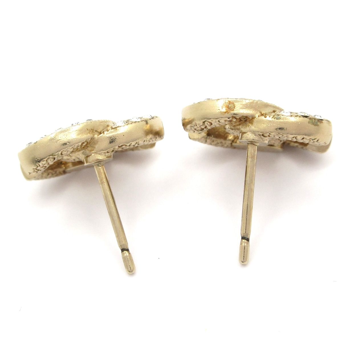 CHANEL(シャネル) ピアス ゴールド×クリア ココマーク - メルカリ