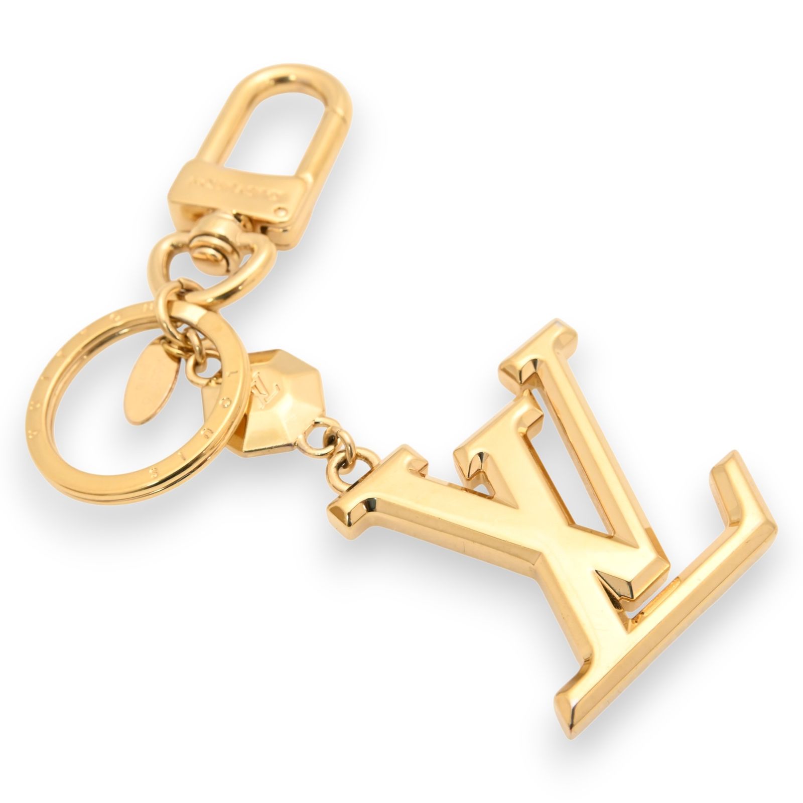ルイヴィトン キーホルダー・LV ファセット ルイヴィトン LV ファセット キーホルダ ゴールド - メルカリ