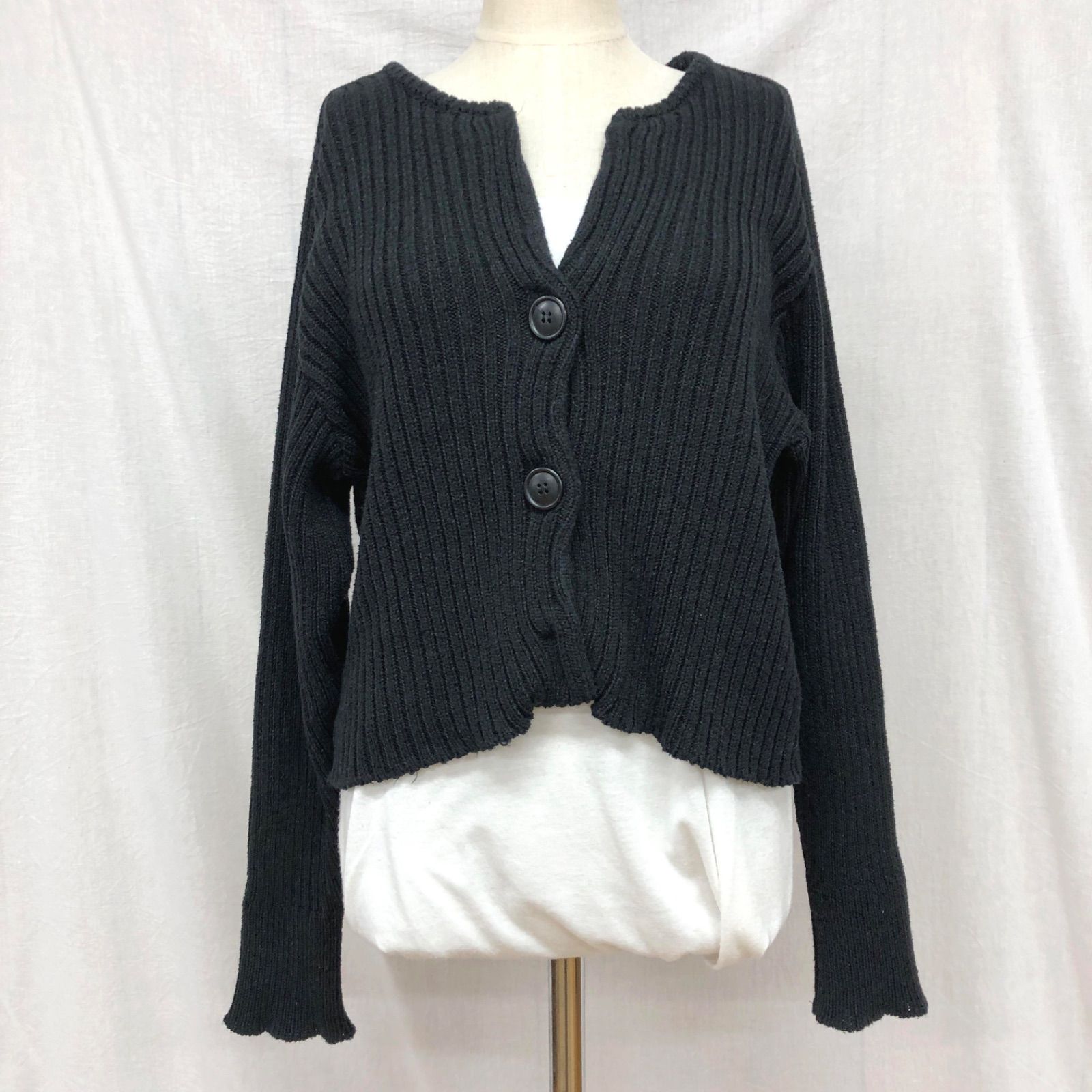 UNITED TOKYO 日本製 19SS コットンナイロン スキッパー リブニット 