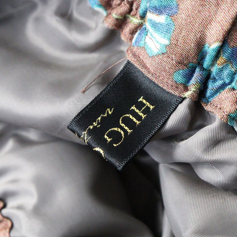 ♡出品 ハグオーワー HUG O WaR フラワープリントイージーパンツ＼ブラウン