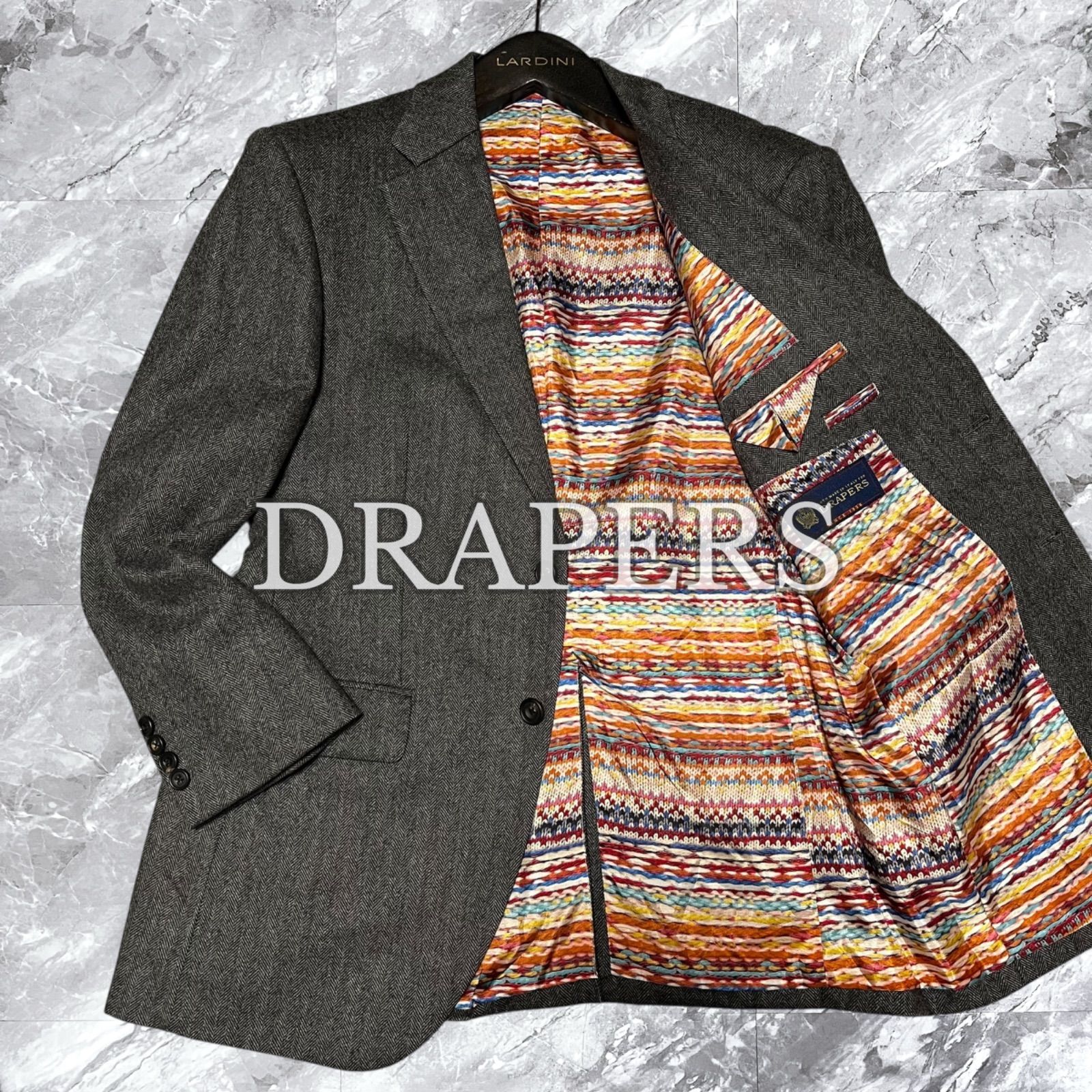 DRAPERS ドラッパーズ 吉田スーツ テーラードジャケット ヘリンボーン 