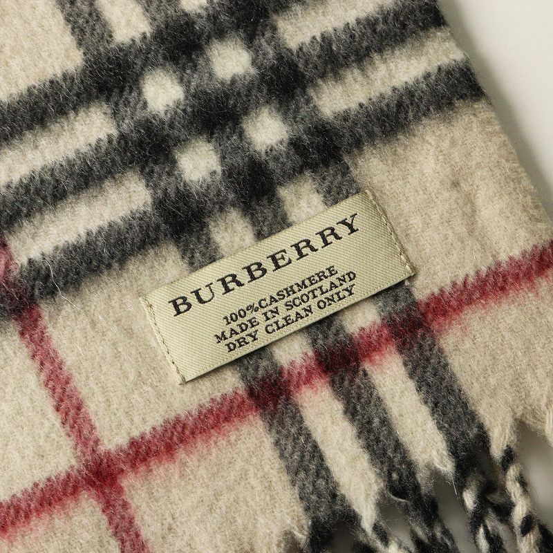 美品 スコットランド製 バーバリー BURBERRY カシミヤ ノバチェック