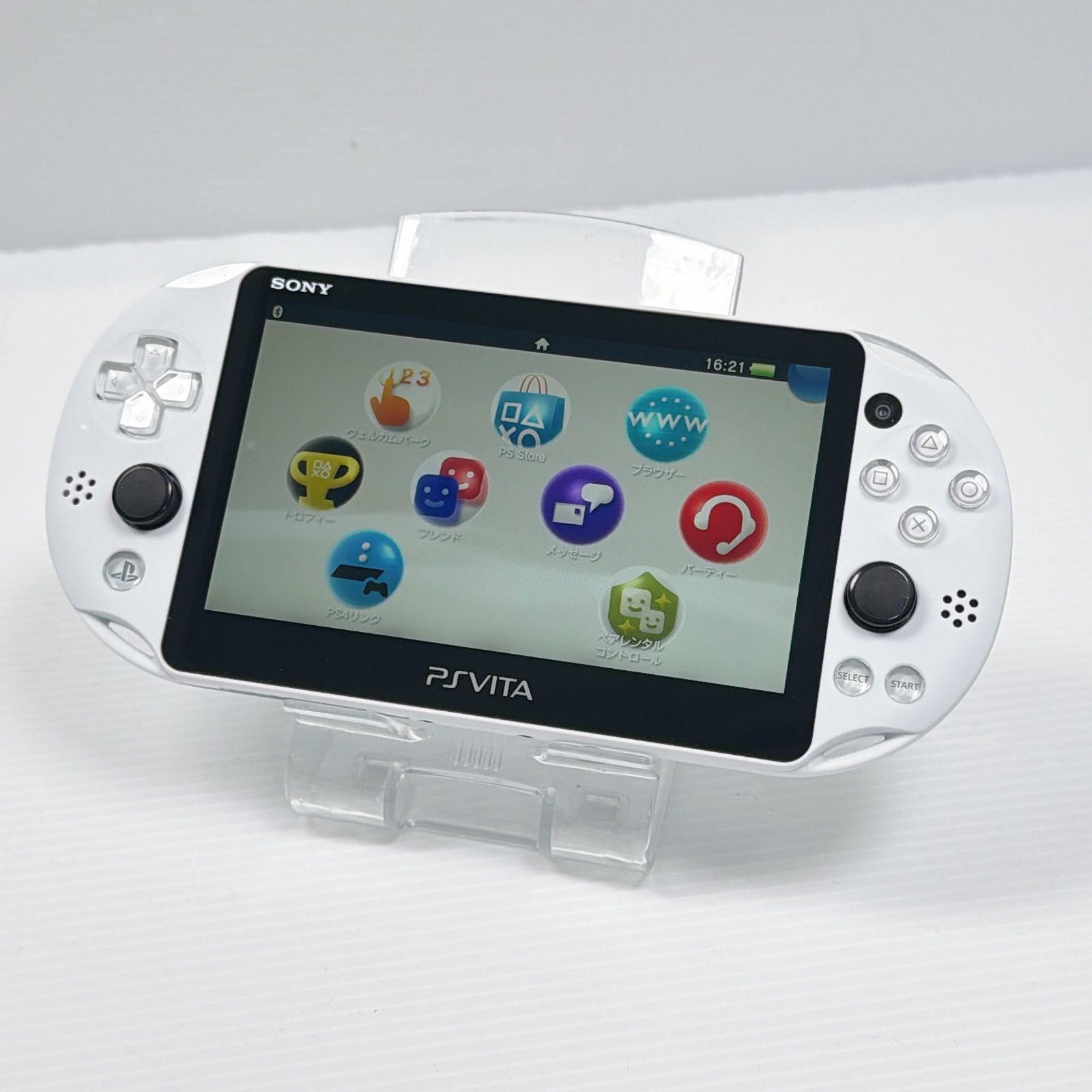 極美品 PSVITA PCH 2000 グレイシャーホワイト 純正8GBメモリーカード