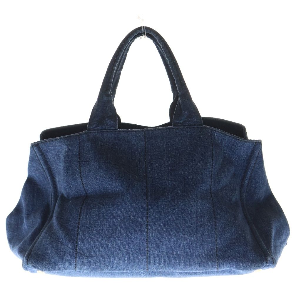 美品 PRADA プラダ カナパ トートバッグ ハンドバッグ デニム ブルー PRADA（プラダ） 【6ad3495-k】プラダ トートバッグ カナパ デニム