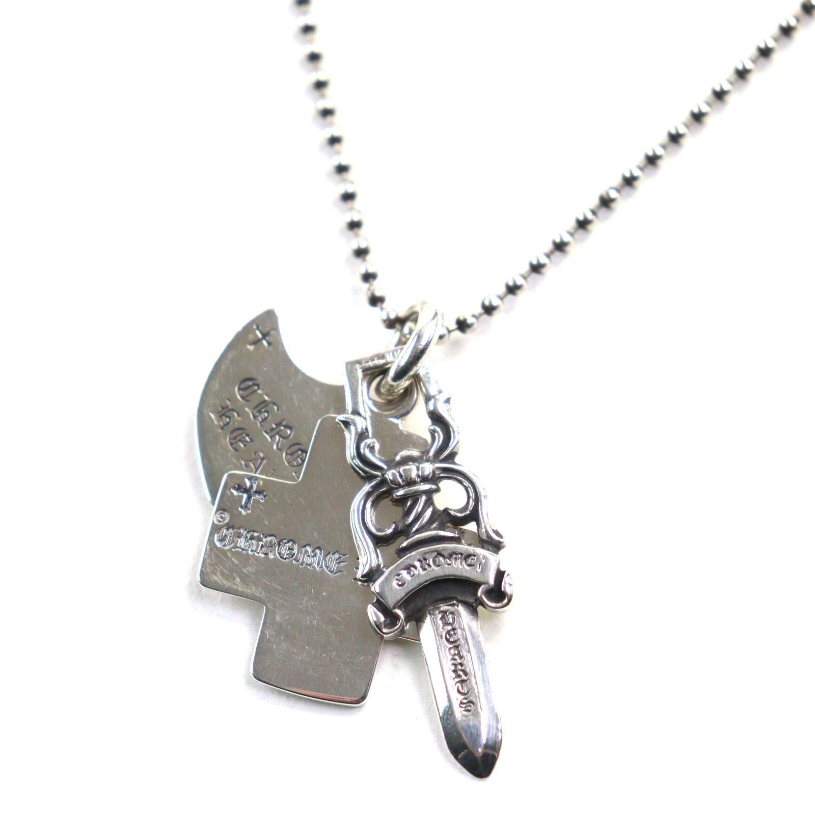 美品　Chrome Heartsシルバー ネックレス 割引設定 美品！Chrome Heartsシルバー ネックレス 【公式通販】