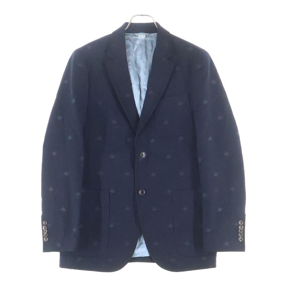 GUCCI (グッチ) 総柄 2B シングル テーラードジャケット ブラック