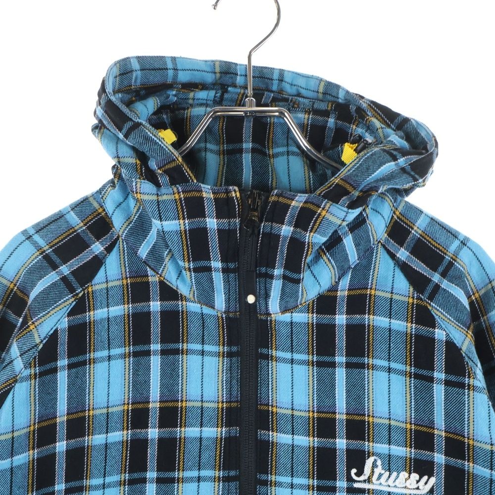 STUSSY (ステューシー) 00S チェック柄 ジップアップフーデッド