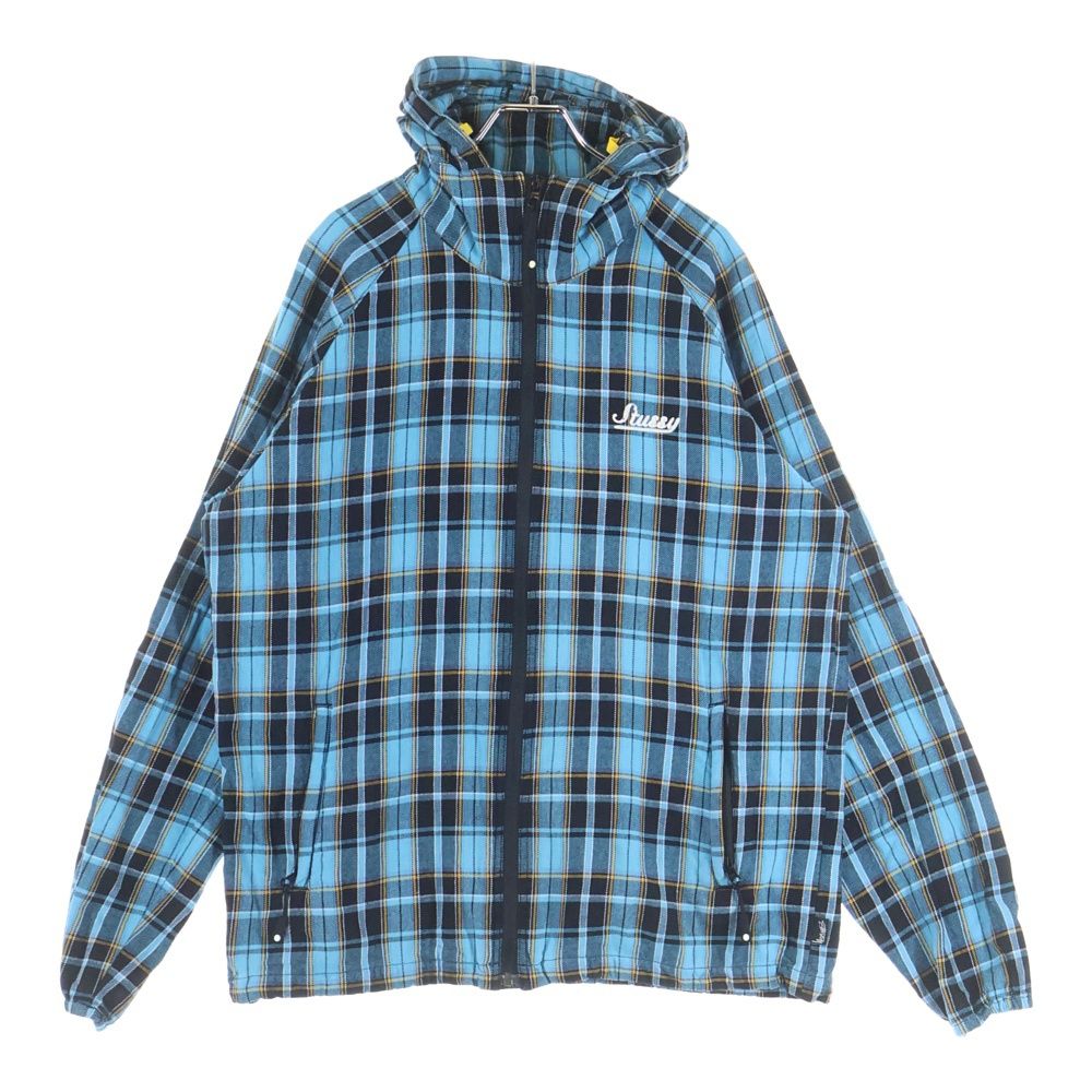 STUSSY (ステューシー) 00S チェック柄 ジップアップフーデッド