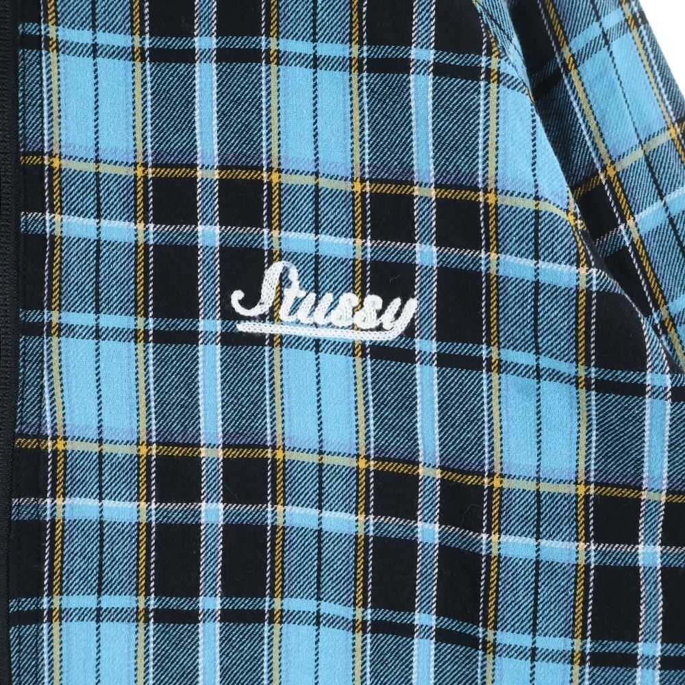 00s Stussy ステューシー チェック柄 ジャケット STUSSY (ステューシー) 00S チェック柄 ジップアップフーデッド