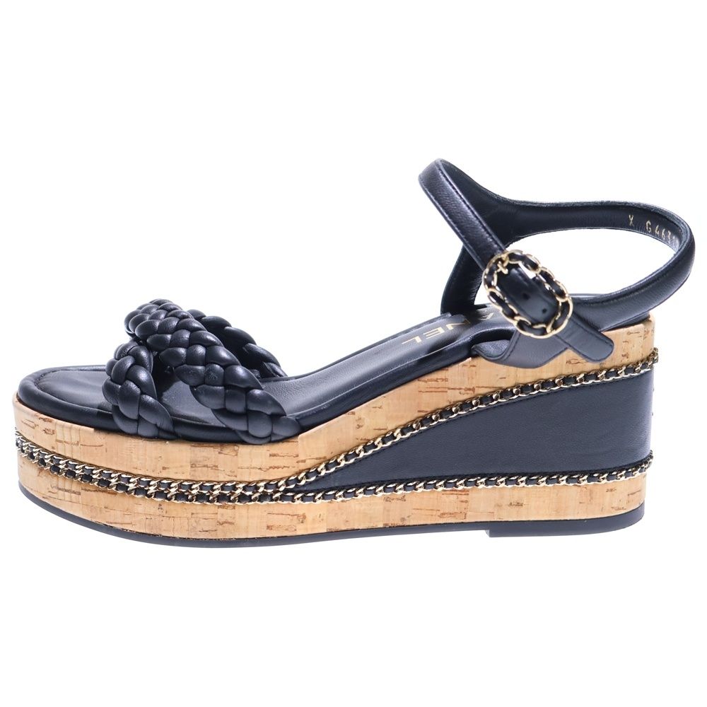 CHANEL (シャネル) ココマーク ラムスキン レザー チェーン装飾