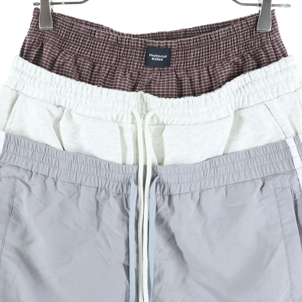 NO BRAND (ノーブランド) Protocol Index LAYERED TRACK PANTS