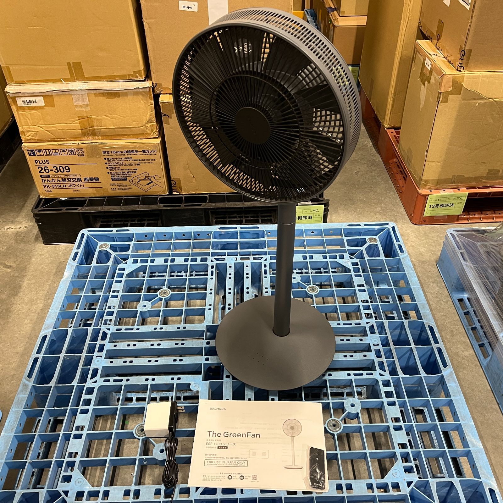 ☆通電確認済み/ジャンク☆ BALMUDA The GreenFan EGF-1700-WK 中古