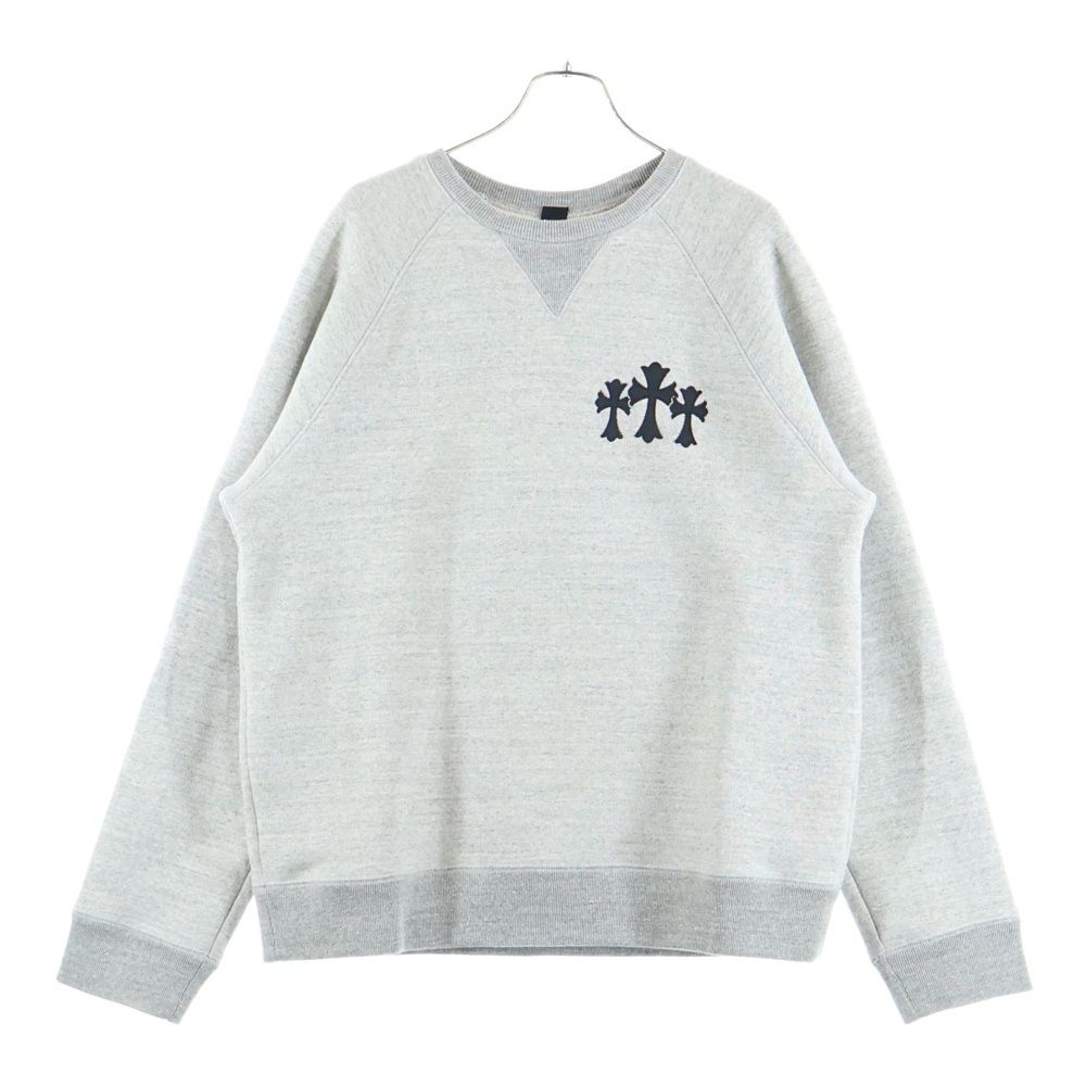CHROME HEARTS クロムハーツ Y NOT CH Applique Embroidery アップリケ刺繍クルーネック スウェットシャツ トレーナー ブラック 7-11 CHROME HEARTS (クロムハーツ) Y NOT CH Applique Embroidery
