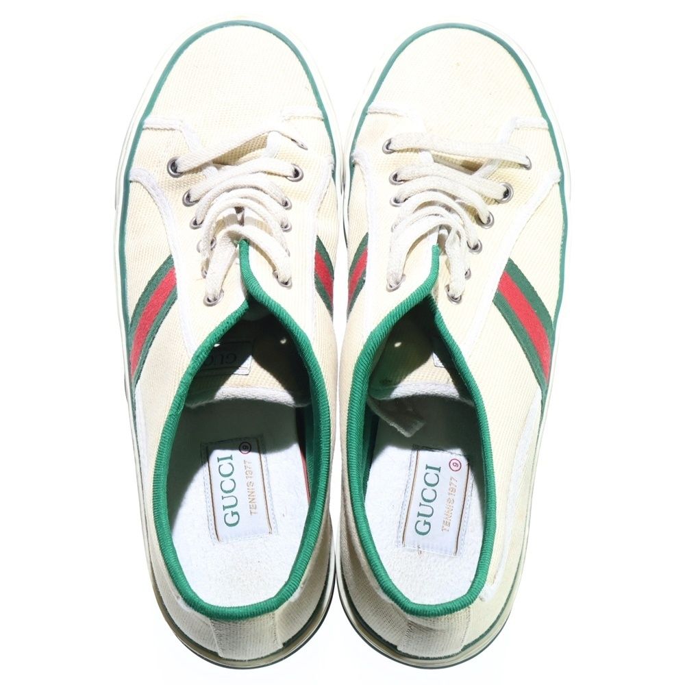 GUCCI グッチ　TENNIS テニス　スニーカー　GG柄　37 Women's Gucci Tennis 1977 sneaker in beige/ebony original GG
