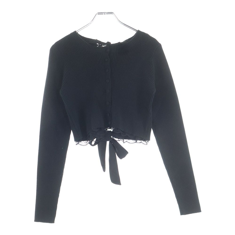 NO BRAND (ノーブランド) M me eme エムミーエメ Back ribbon rib knit