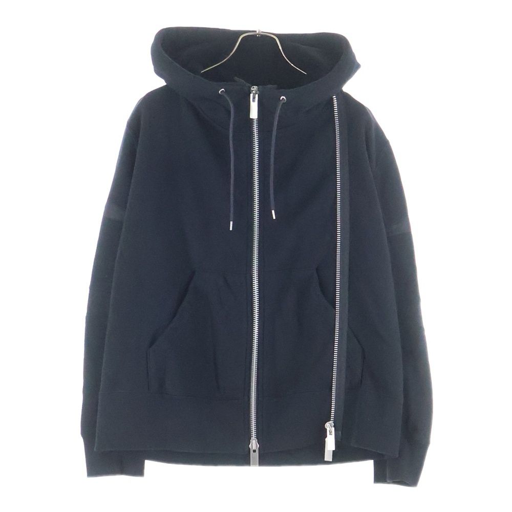 Sacai (サカイ) 20SS ジップアップパーカー ブラック 20-05041 - メルカリ