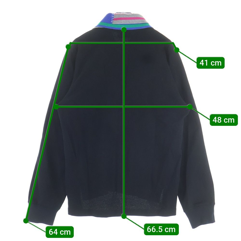 kolor (カラー) 23AW ドッキングカラー コットン 長袖ポロシャツ