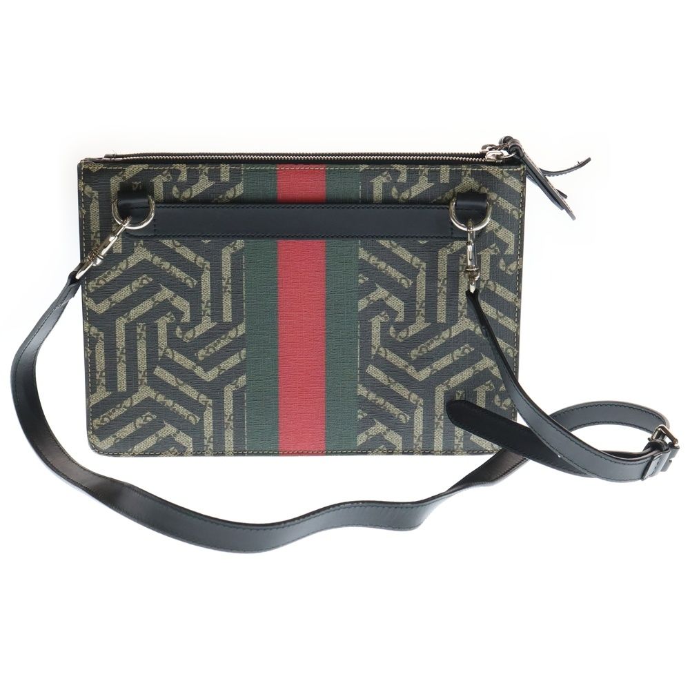 GUCCI (グッチ) GGスプリーム 蜂 カレイド ウェブ メッセンジャー