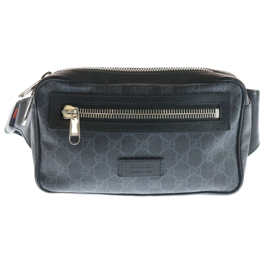 GUCCI (グッチ) GGスプリーム柄 ボディバッグ ブラック 474293 - メルカリ