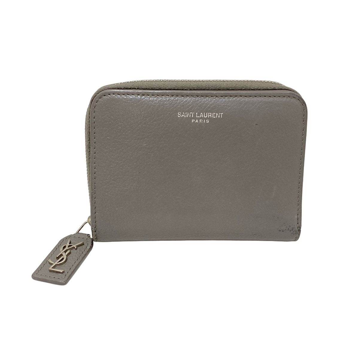 SAINT LAURENT PARIS(サンローランパリ) 2つ折り財布 - 414661 グレー