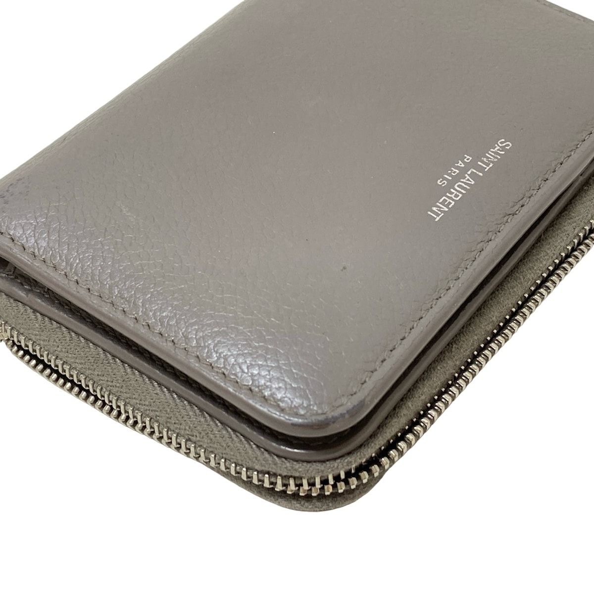 SAINT LAURENT PARIS(サンローランパリ) 2つ折り財布 - 414661 グレー