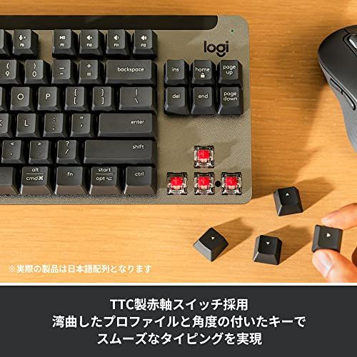 ロジクール SIGNATURE K855GR 無線 メカニカルキーボード TTC製 赤軸