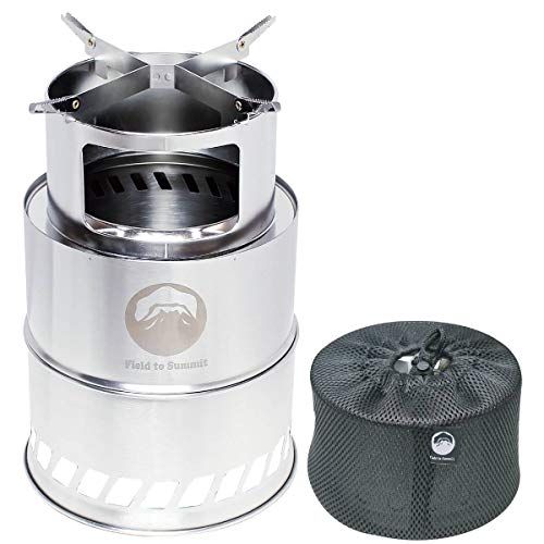 Field to Summit フレイムストーブ20 OFBF 20 ウッドストーブ 大型 キャンプストーブ 焚火台 ストーブ 軽量 コンパクト 二次燃焼 携帯用 サブコンロ ステンレス 五徳 熱効率 ポータブル m