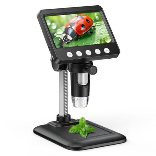 デジタル 顕微鏡 4 3 コイン顕微鏡 50 1000倍 充電式USB 電子 拡大鏡 内視鏡 マイクロスコープ 8 LED PC接続 Windows対応 USB顕微鏡 肌チェック 生物観察 回路基板修理 細かい部品チェック実験に fafc e 6 f