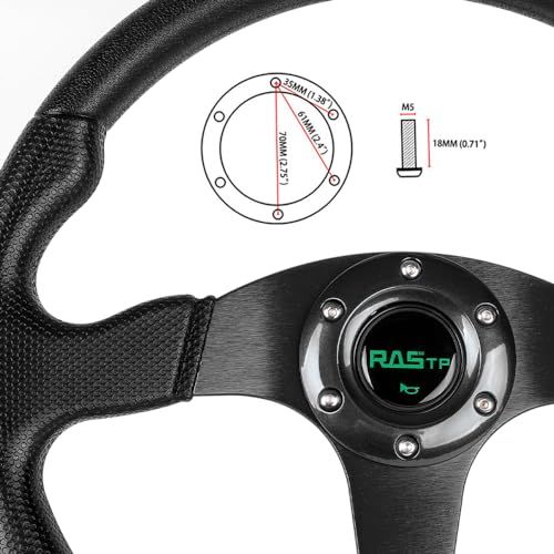  ステアリング ハンドル ステアリングホイール 軽量アルミニウム 汎用 改造アクセサリー ホーンボタン付き ブラック po 9 fcfba 10 その他 キッチン 食器