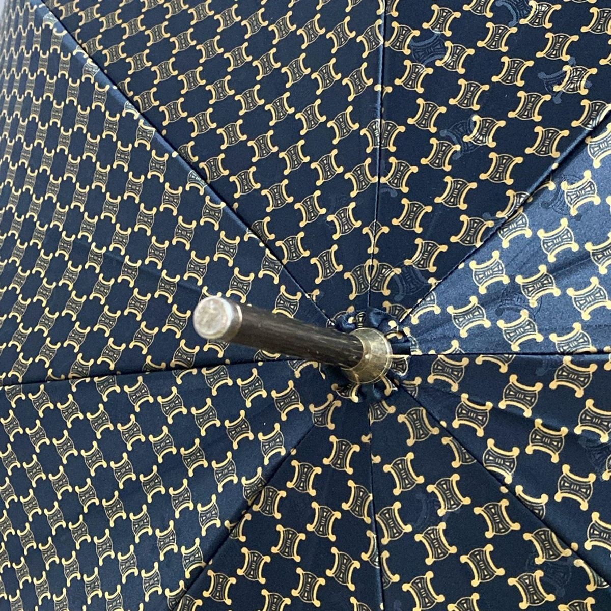 CELINE(セリーヌ) 傘 - ダークグリーン×白×マルチ - メルカリ