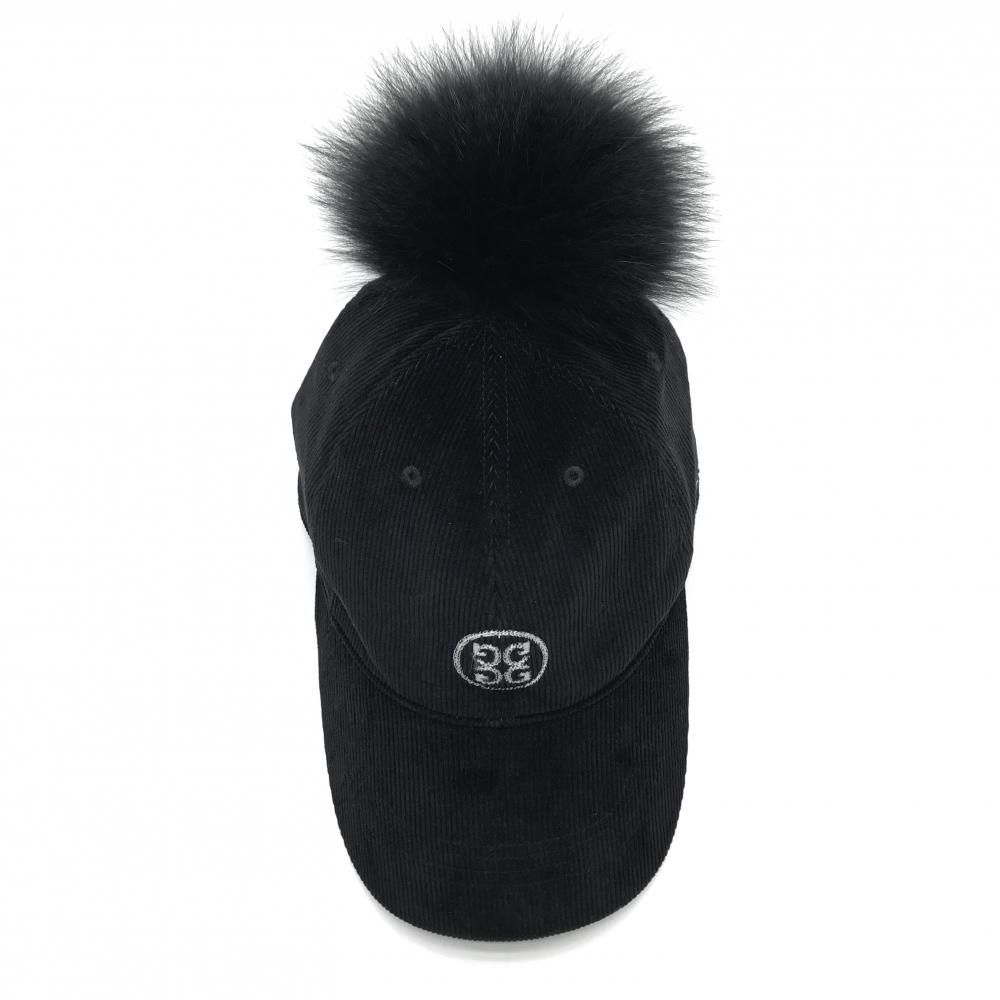 超美品】ジーフォア コーデュロイキャップ 黒 ボンボン着脱可