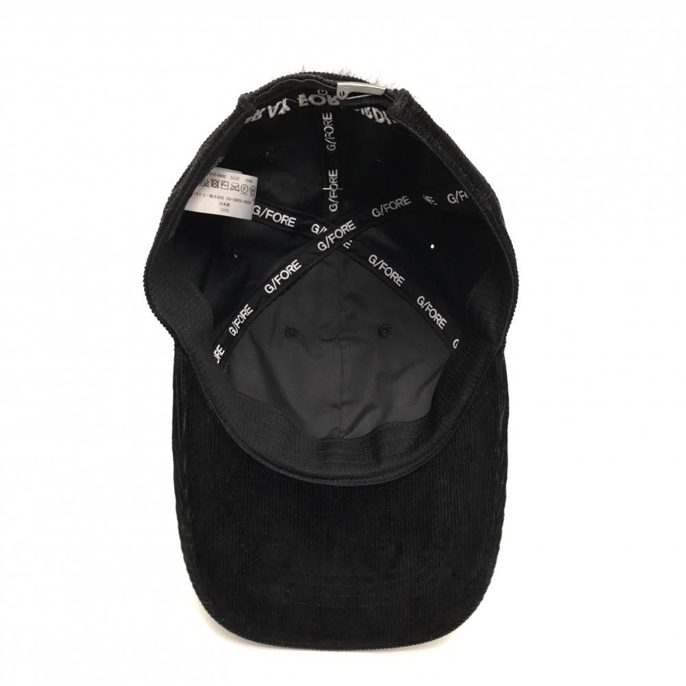 超美品】ジーフォア コーデュロイキャップ 黒 ボンボン着脱可