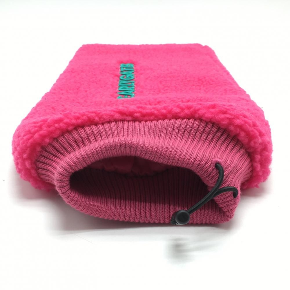 新品】パーリーゲイツ ボアレッグウォーマー ピンク×ブルーグリーン