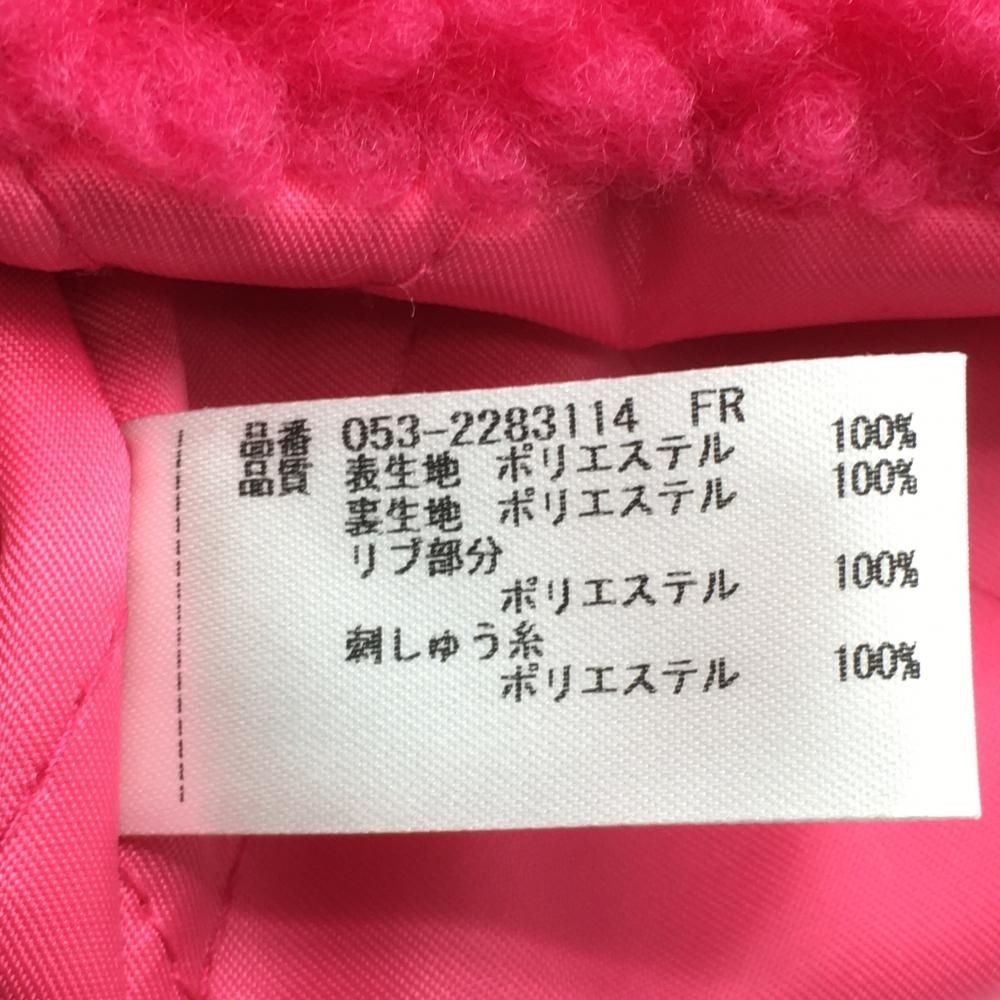 新品】パーリーゲイツ ボアレッグウォーマー ピンク×ブルーグリーン