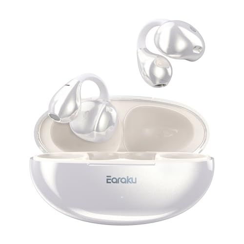 音質至上主義 アクセ感覚のイヤーカフ型 Earaku イアラク SoundClip ワイヤレスイヤホン オープンイヤー イヤホン イヤーカフ型 超軽量 耳を塞がない 耳挟み式 音漏れ無し 骨伝導の革新 DSP機能 Malleusアルゴ 533 ccd 66