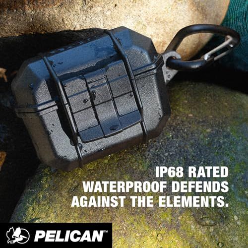 Pelican Marineシリーズ - AirPods Pro 3 ケース カラビナ付き ワイヤレス充電対応 MILグレード保護 IP 68 防水 高耐久 アーマーケース 3用 ブラックs b 997 e 4 d 8