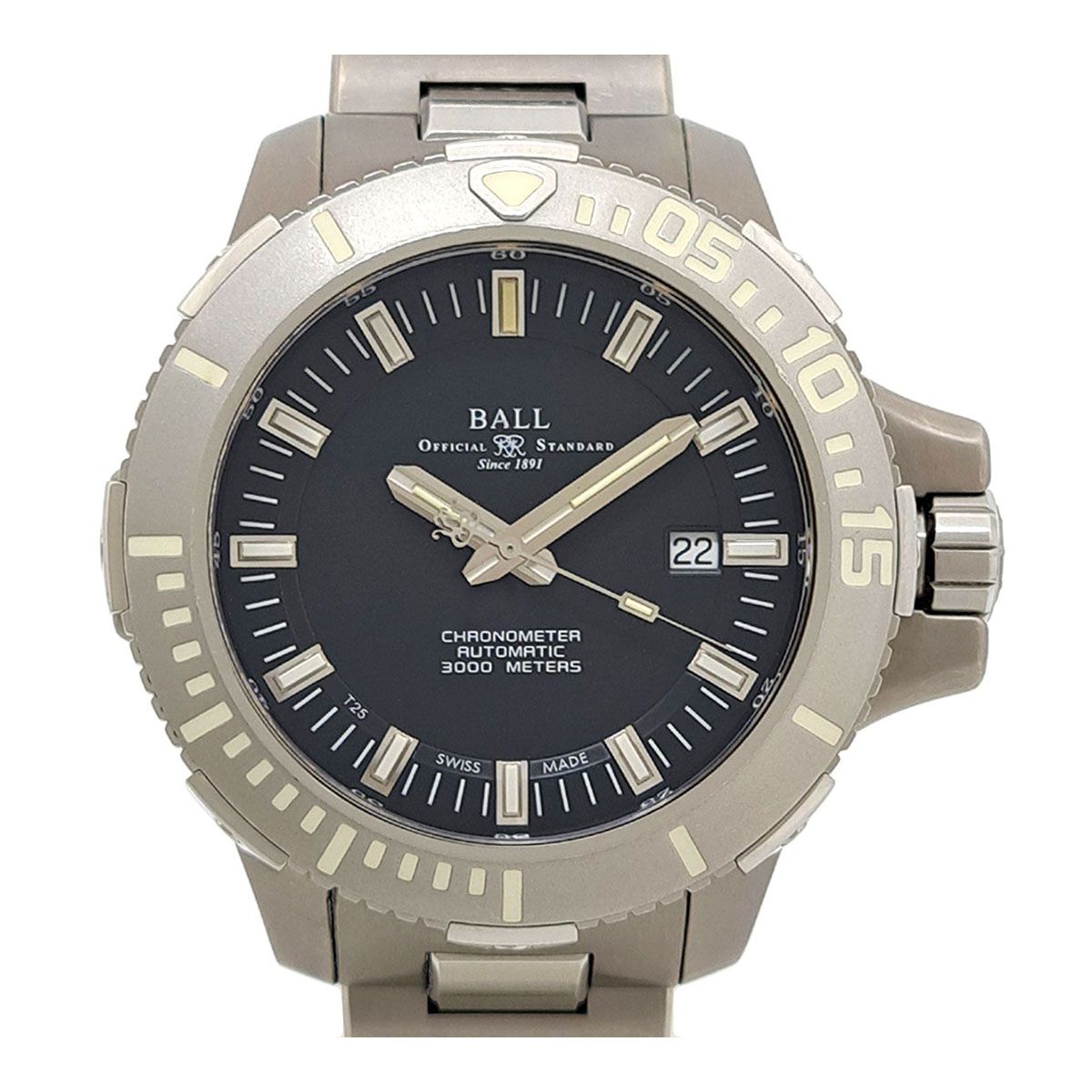 ボールウォッチ エンジニア ハイドロカーボン ディープクエスト DM3000A SCJ BK 自動巻き ステンレススティール メンズ BALLWATCH 時計