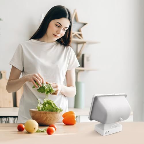  迅速に発送 Echo Show 8 3 代 バッテリースタンド ホワイト 15000 mAh USB-C｜Show 8|iPhone|ヘッドフォン対応｜角度調整 安定固定 底部滑り止め｜9.5 時間駆動 日常 外出最適 ec 9 dfa 0 b その他 キッチン 食器