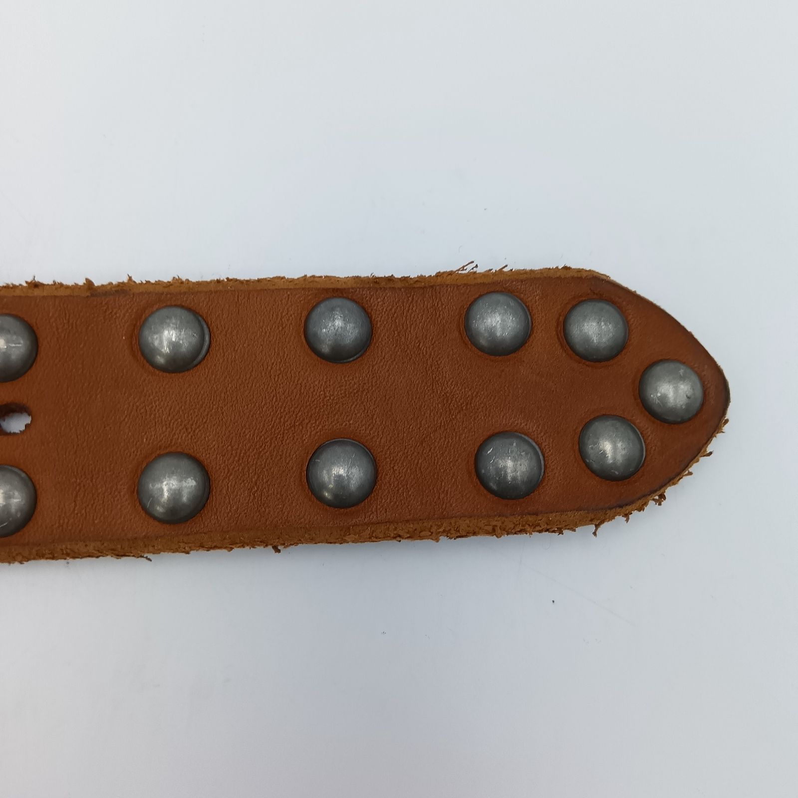 Vintage Works ヴィンテージワークス レザーベルト スタッズ ブラウン