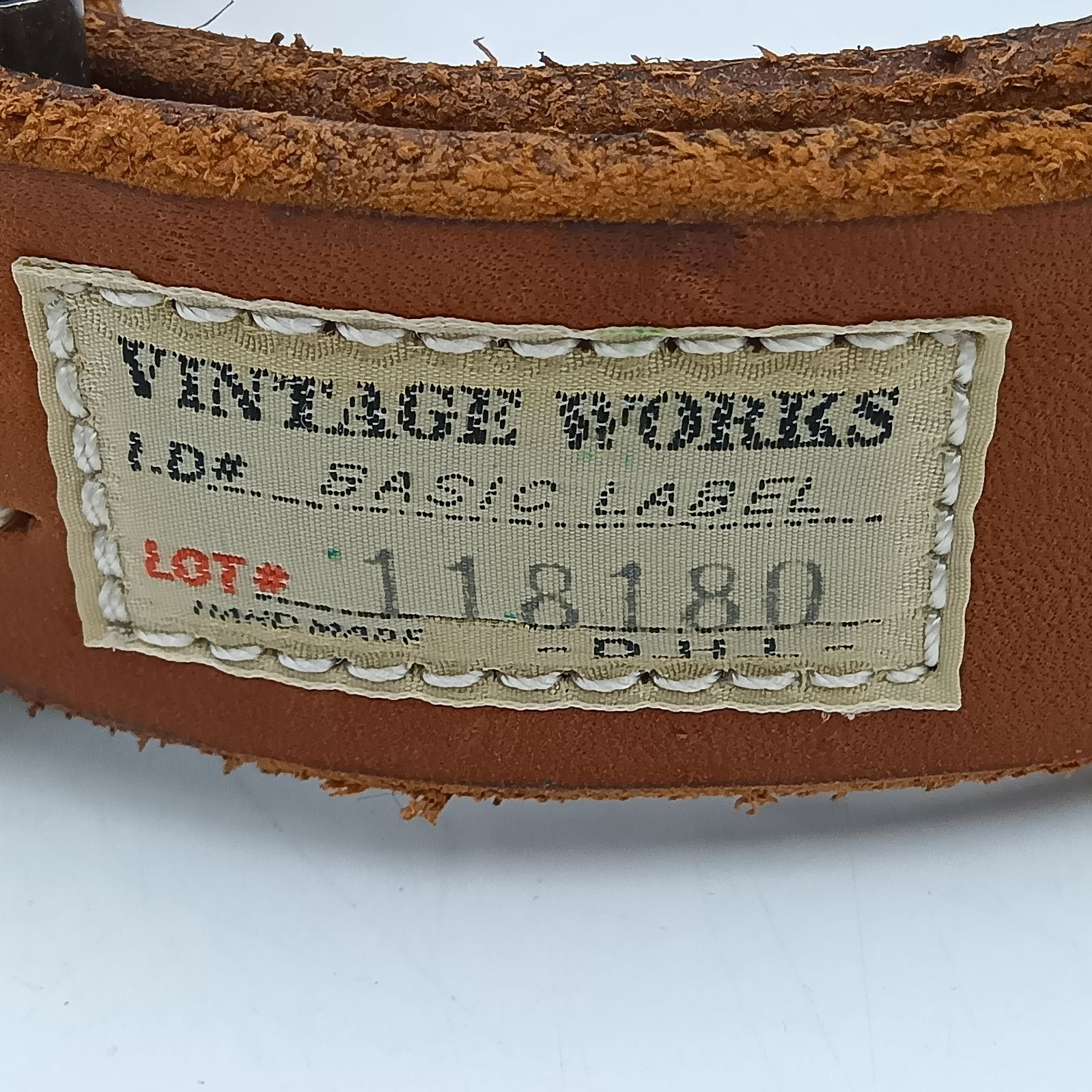 Vintage Works ヴィンテージワークス レザーベルト スタッズ ブラウン