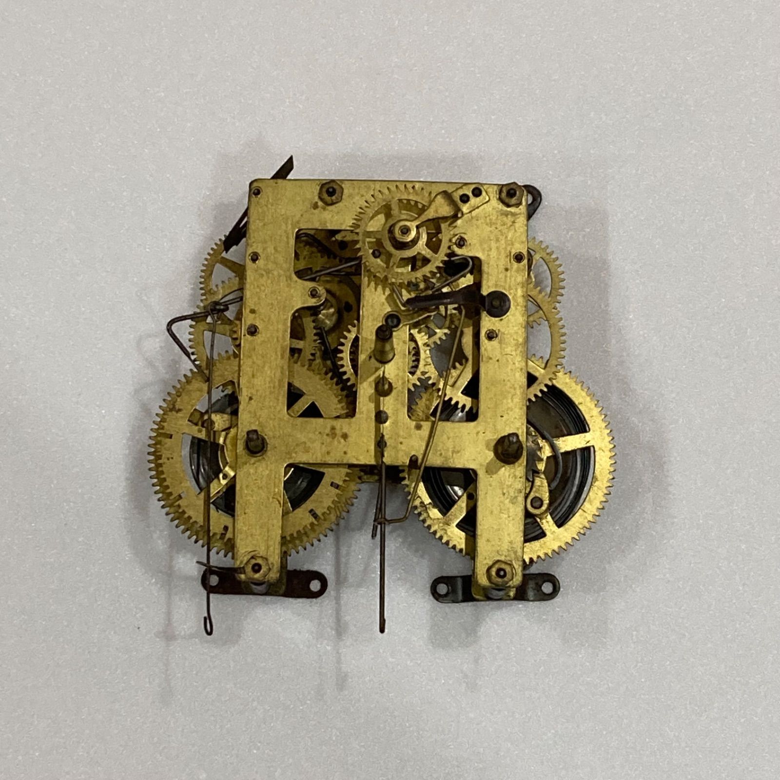 古い柱時計 機械部分 ジャンク品 / 古時計 ボンボン時計 古道具 レトロ