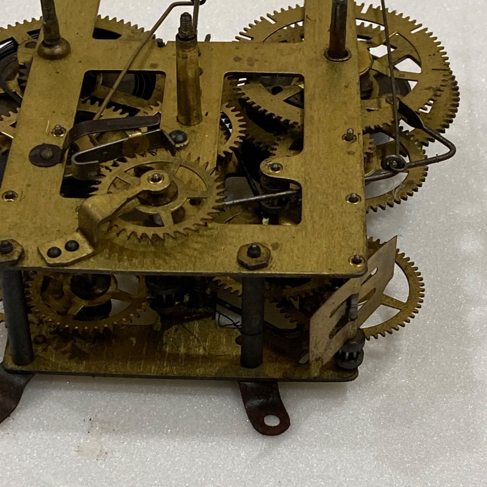 古い柱時計 機械部分 ジャンク品 / 古時計 ボンボン時計 古道具 レトロ