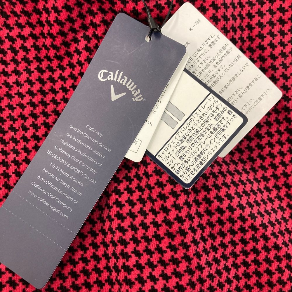 サイズ：3L CALLAWAY キャロウェイ 241-5220720 コーデュロイパンツ 総柄 レッド系 [240101583072] ゴルフウェア メンズ ストスト サイズ：3L CALLAWAY キャロウェイ 241-5220720 コーデュロイパンツ 総