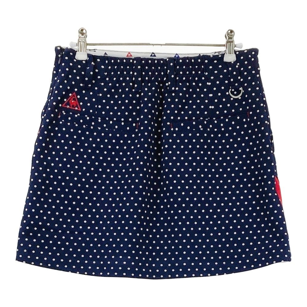 サイズ：9 LE COQ GOLF ルコックゴルフ スカート ドット柄 ネイビー系