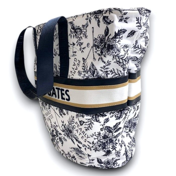 PEARLY GATES パーリーゲイツ ゴルフ 異素材ミックス 繊細花柄 トート