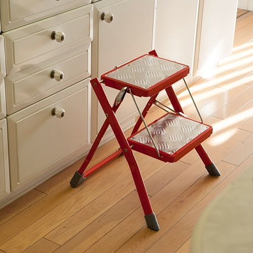 ダルトン Dulton フォールディング 2ステップス 脚立 レッド 100-271 RD