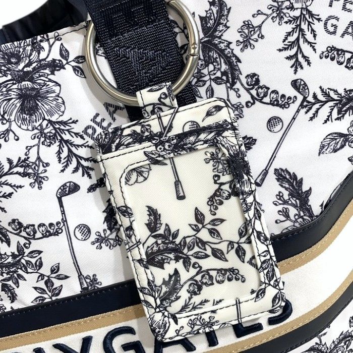 PEARLY GATES パーリーゲイツ ゴルフ 異素材ミックス 繊細花柄 トート