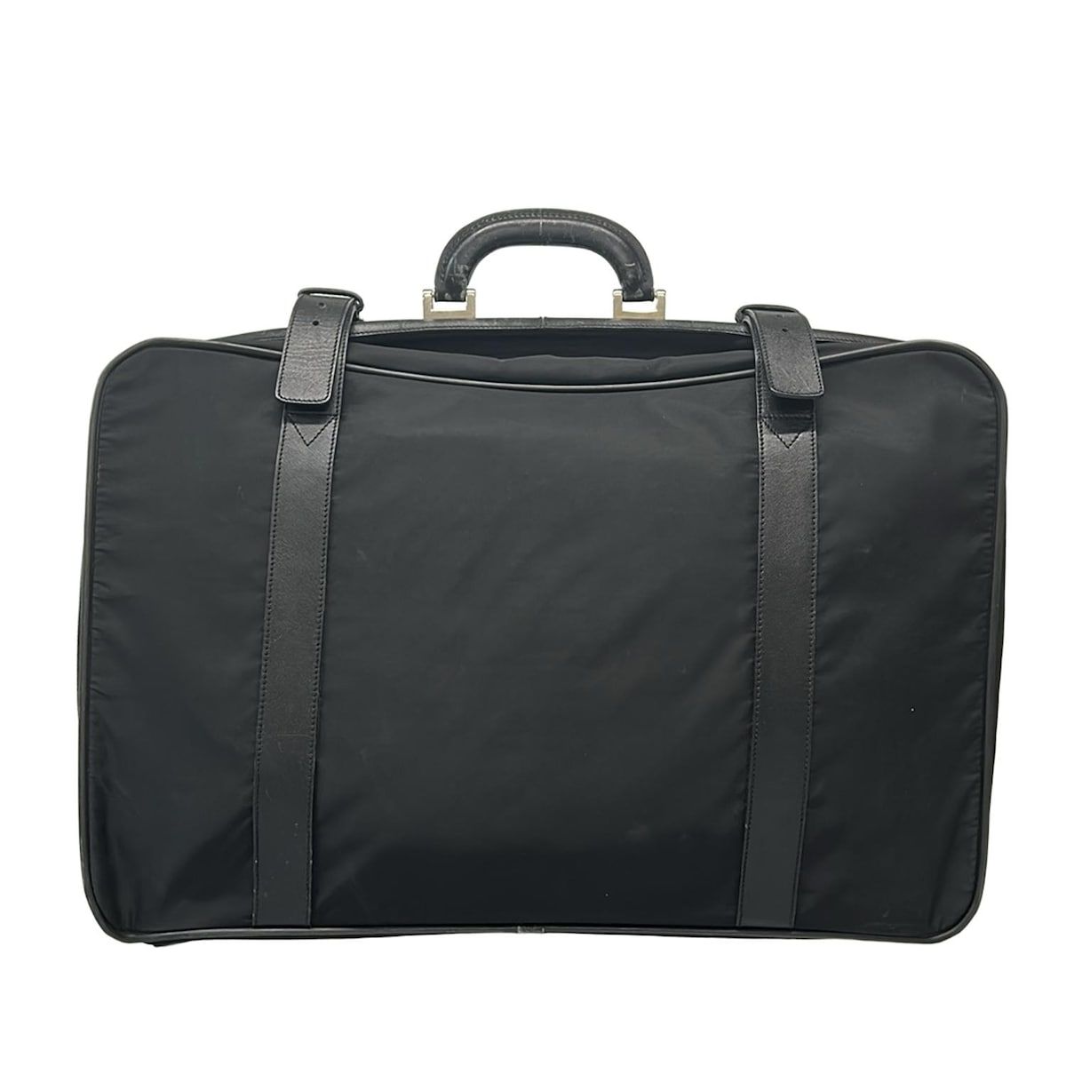 PRADA(プラダ) ボストンバッグ - 黒 本体ロックなし レザー - メルカリ